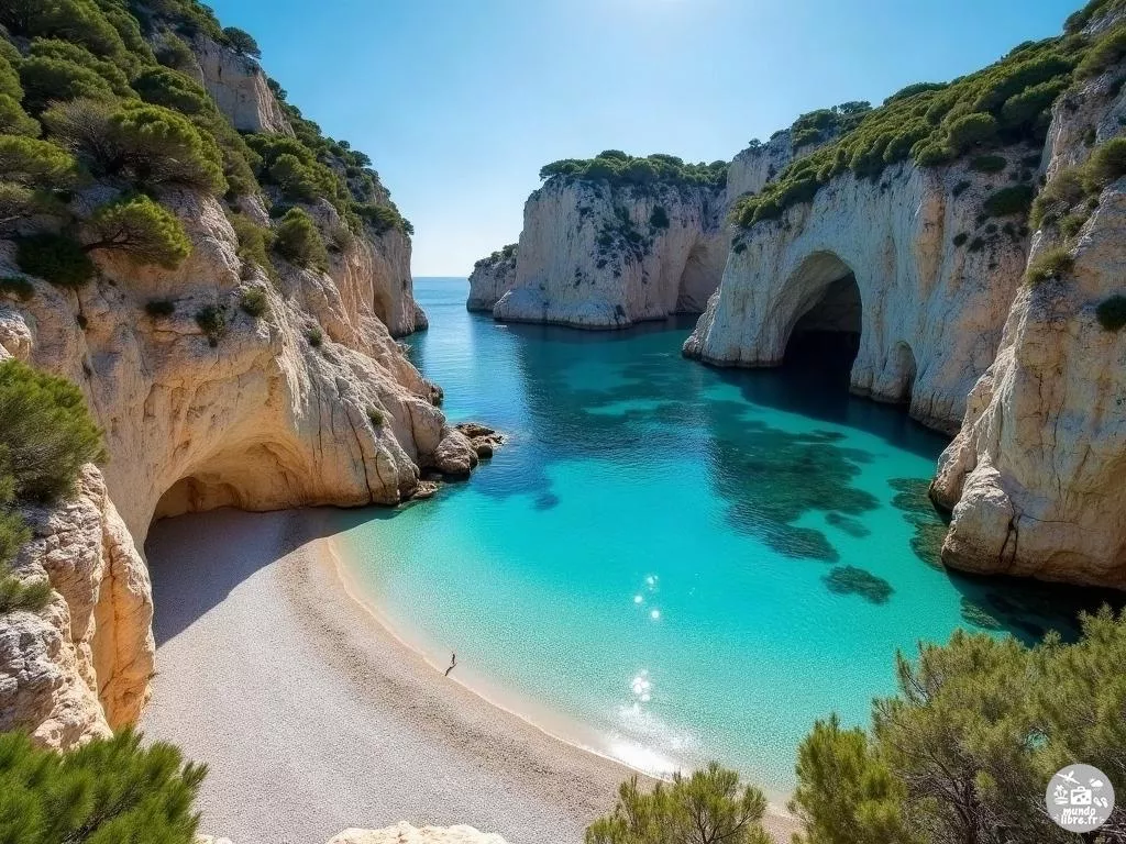 À La Ciotat, la calanque de Figuerolles surprend par ses falaises étonnantes et ses eaux cristallines