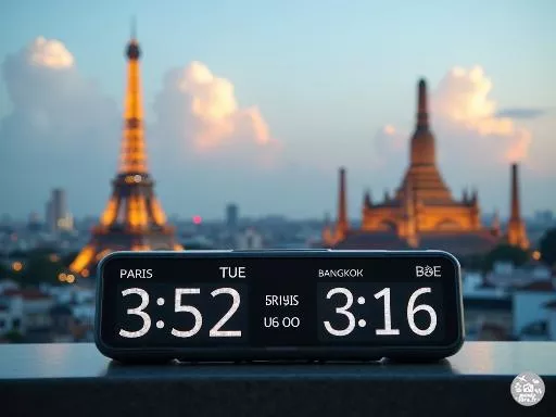 Décalage horaire en Thaïlande : quelle différence avec la France